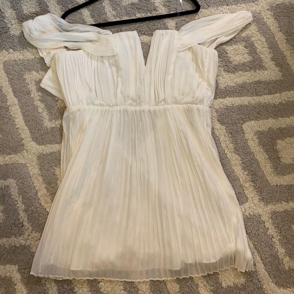 brand new white off the shoulder dress with tags